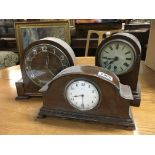 Art Deco mantle clock, and 2 additional 8 day mantle clocks