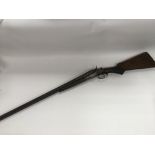 A deactivated double barrel hammer shotgun, certificate supplied.