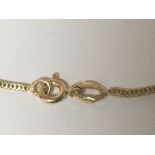 An 18carat gold box link necklace weight 4g