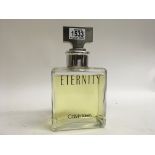 A large Calvin Klein Eternity Perfume display Bottle.