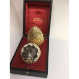 A Stuart Devlin silver gilt limited edition egg ,