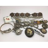 Another collection of vintage and antique costume jewellery items.