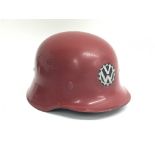 WW2 German Volks Wagon Factory Fire Lightweight Fire Helmet