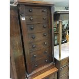 A mahogany and pine cased 7 drawer Wellington chest.