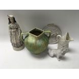 5 porcelain and pottery items.
