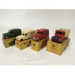 Dinky toys, #472 Austin van Raleigh cycles, #253 Daimler Ambulance, #451 Trojan van Dunlop and #