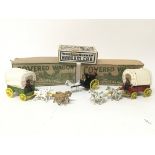 Morestone toys, a collection of boxed Diecast , including Hansom cab and 2x Covered wagons