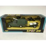 Triang Spot on, 1:42 scale, #419 Army Land Rover rocket launcher, boxed, missing window