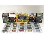 A collection of boxed Diecast vehicles including Lledo, Maxi car, Shell sport etc, x39