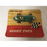 Dinky toys, #210 Vanwall racing car , carded contains car #239