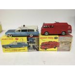 Dinky toys, #276 Airport fire tender and #277 Superior criterion Ambulance, boxed