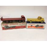 Dinky toys, #503 Foden flat truck with tailboard and #533 Leyland cement wagon , boxed