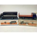 Dinky Supertoys, #513 Guy flat truck and #514 Guy van Lyons Swiss rolls