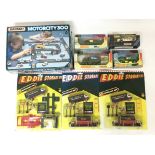 A collection of boxed Diecast vehicles including Matchbox Battle kings, Matchbox motor city 300