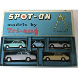 Triang Spot on, 1:42 scale Presentation set A, includes Austin A40, BMW Isetta, Triumph TR3, Bentley