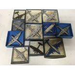 Dinky toys, a collection of boxed Diecast aircraft x11