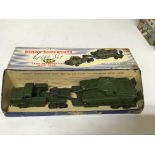 Dinky Supertoys, #698 Gift set, Tank transporter with tank, boxed