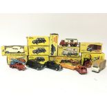 Budgie toys, boxed Diecast vehicles including #100 Hansom cab, #101 London taxi x3, #294 Horse