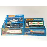 Matchbox Superkings, boxed Diecast vehicles including K66 Jaguar XJ police patrol, K3 Grain