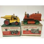 Dinky Supertoys, #562 Dumper truck and #563 Heavy tractor, boxed