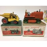 Dinky Supertoys, #562 Dumper truck and #563 Heavy tractor, boxed