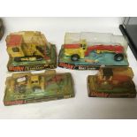 Dinky toys, #967 Muir hill loader and trencher, #279 Aveling-Barford diesel roller, #963 Road