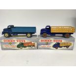 Dinky toys, #931 Leyland comet lorry and #932 Comet wagon with tailboard, boxed