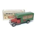Triang Minic, boxed, tinplate , clockwork delivery van