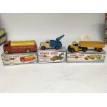 Dinky toys, # 991 AEC Tanker, Shell chemicals, #25x Breakdown lorry and #921 Articulated lorry,