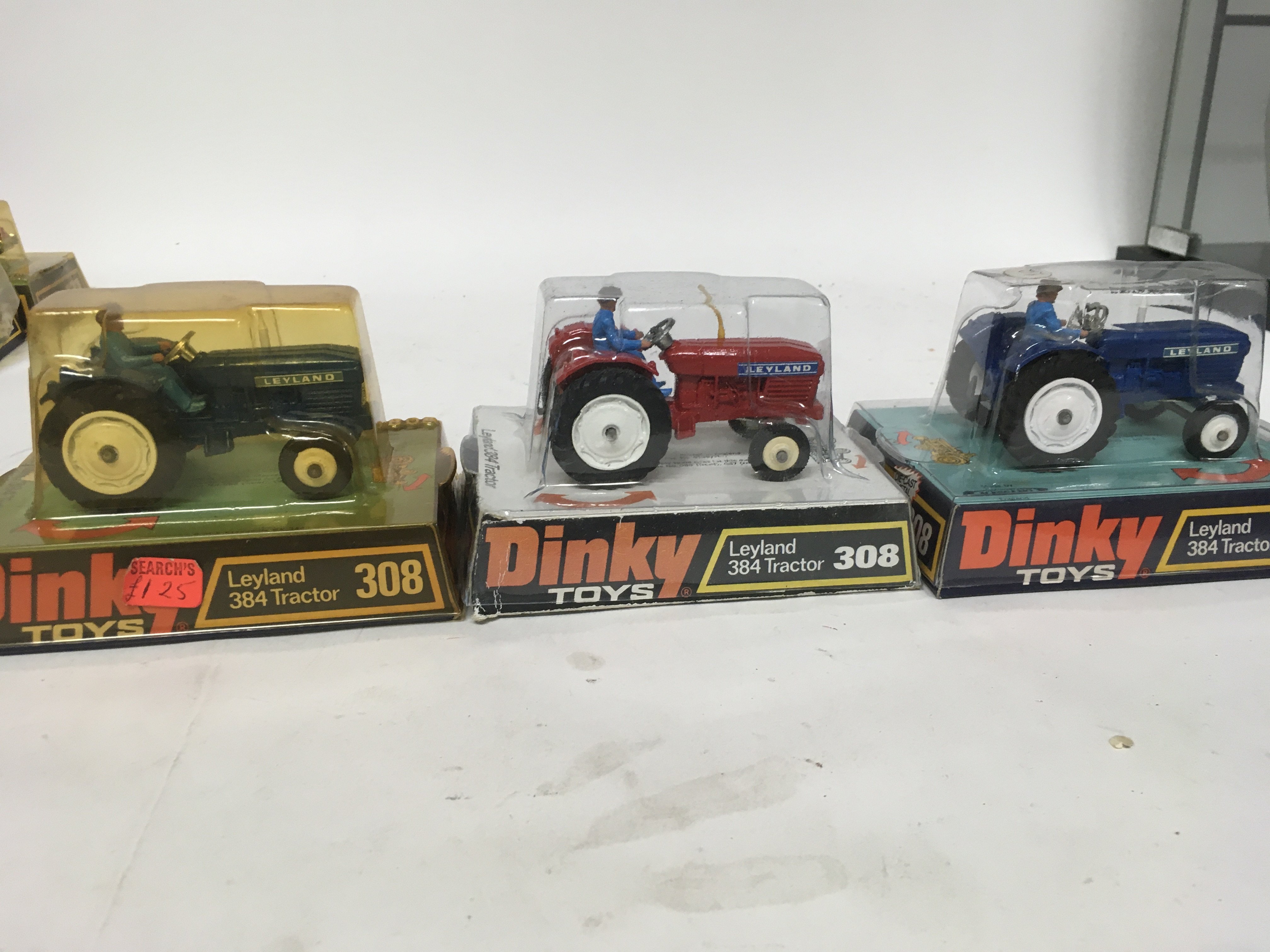 Dinky toys, #308 Leyland 384 tractor x3, boxed