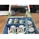 Tom and Jerry Pottery tea set, contains Tea pot, 4 cups , 4 dishes, milk jug and sugar basin, boxed