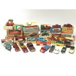 A collection of various boxed diecast vehicles including Ben Bros, Quiralu, Penguin, etc.