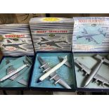 Dinky toys, #999 DH Comet airliner, #998 Bristol Britannia airliner and #60C Super G Constellation