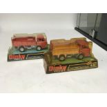 Dinky toys, #438 Ford D800 Tipper truck x2, boxed