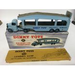 Dinky toys, 982 Pullmore car transporter with #794 loading ramp, boxed