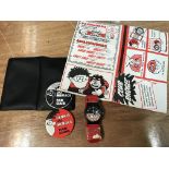 Dennis the menace fan club wallet and membership, Fan club badge and watch