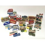 A collection of boxed Diecast vehicles including Cars, Vans , lorries, buses etc