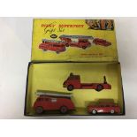 Dinky Supertoys, Gift set #957, Fire service set, boxed, wear to box