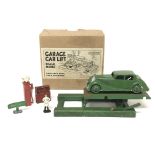 Crescent toys, Garage car lift, scale model complete with car and accessories, boxed
