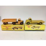 Dinky toys, #409 Bedford articulated lorry and #419 Leyland cement wagon, boxed
