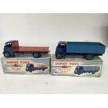 Dinky toys, #511 Guy 4 ton lorry and #512 Guy flat truck, Boxed