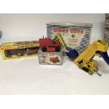 Dinky toys, #399 Farm tractor gift set, #963 Heavy tractor and #564 Elevator loader, boxed