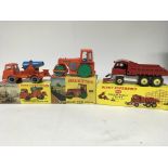 Dinky toys, #960 Lorry mounted concrete mixer, #279 Ayeling-Barford diesel roller and #959 Foden