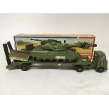 Dinky toys, #616 AEC Artic transporter with Chieftain tank, boxed