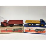 Dinky toys, #521 Bedford articulated lorry and #522 Big Bedford lorry, boxed