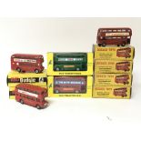 Budgie toys, a collection of boxed Diecast vehicles including Routemaster buses x8