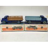 Dinky toys, #531 Leyland Comet lorry and #532 Leyland comet wagon with hinged tailboard, boxed