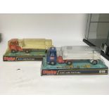 Dinky toys #915 AEC with flat trailer x2, boxed