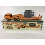 Dinky Supertoys, French Dinky, #898 Tracteur Berliet et remorque surbaissee porte transformateur,