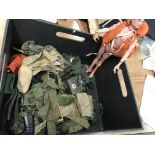 Actionman, a box containing one figure with lots of clothes, weapons and accessories